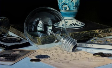 Photorealism Still Life Painting - Aether realism still life
